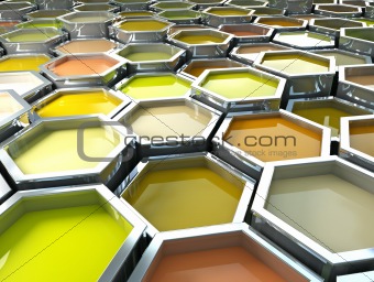 hexagon color paint