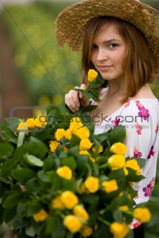 Charming gardener