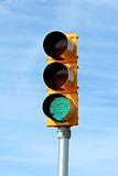 Green traffic signal light