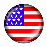USA Flag Button with 3d effect