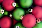 Red and Green Holiday Balls