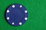 Blue Poker Chip