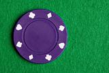 Purple Poker Chip