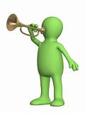 3d puppet trumpeter