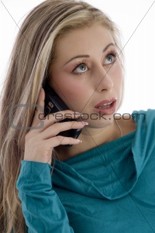 woman talking on cell phone