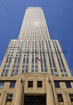Empire State Building low angle view