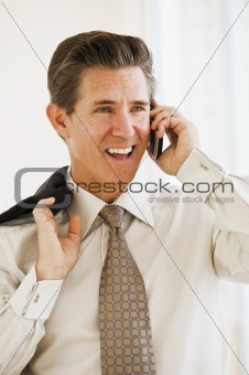 businessman on cell phone
