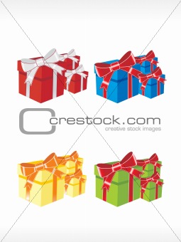 gift box vector icon set