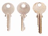 Three normal blank keys isolated