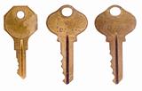 Three old office keys
