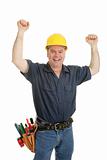 Construction Worker Ecstatic