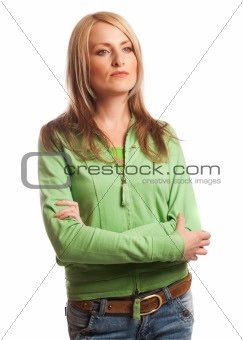 Young serious woman