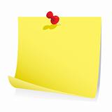 Blank note paper with pin