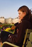Sunset in Luxembourg garden