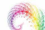 Rainbow Power Wave Abstract Background