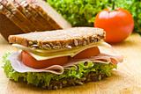 Fresh wholemeal sandwich