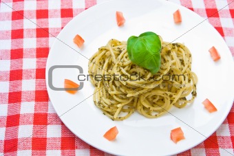 Plate of fresh spaghetti