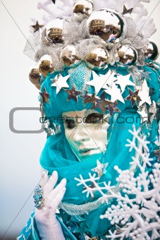 Snow flake Venetian mask