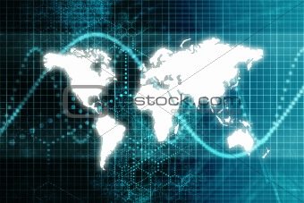 Blue Stock Market World Economy