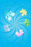 Colorful Snowflake Background - great for greeting and birthday 