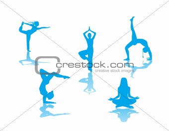 Yoga Poses  Sillhouettes
