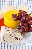 Cheese and grape selection