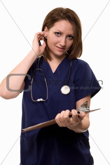 Nurse with clipboard
