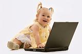 Baby on laptop