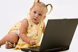 Baby on laptop