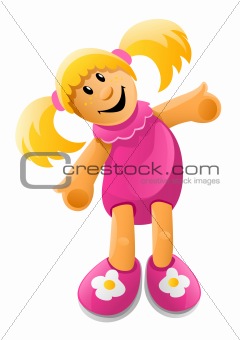 vector little doll toy