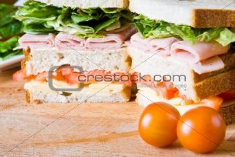 Tripple decker sandwiches