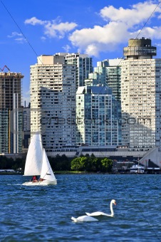Sailing in Toronto harbor