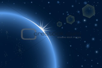 Vector illustration of space