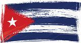 Grunge Cuba flag