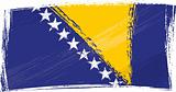 Grunge Bosnia and Herzegovina flag