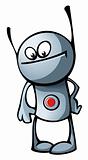 Robot with button and antennae