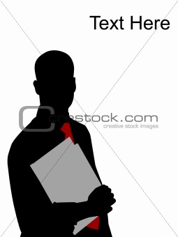man holding folders