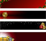 Festive christmas web banners