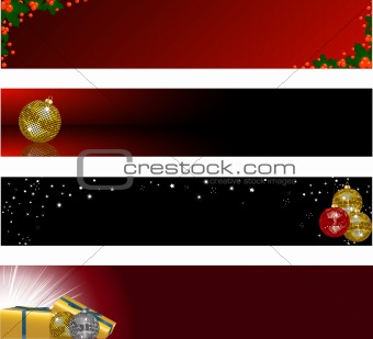 Festive christmas web banners