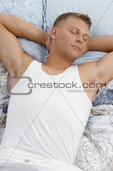 sleeping young man