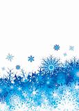 snowflake pile blue space