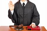 Female judge taking oath