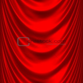 red satin big drape 2