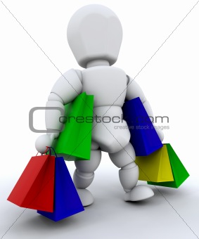 Person with shopping bags