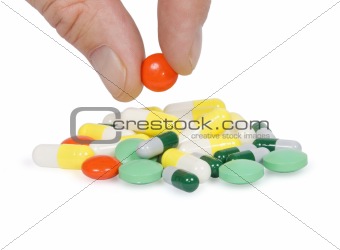 Tablets in a hand