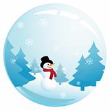 Snowman in Glass Sphere