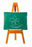 flower on chalk board