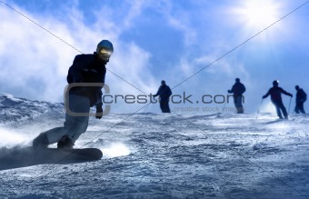 snowboarding 