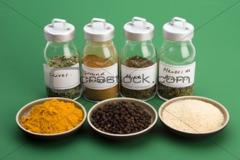 Various spice bowls