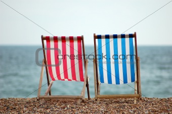Deckchairs on the Beach